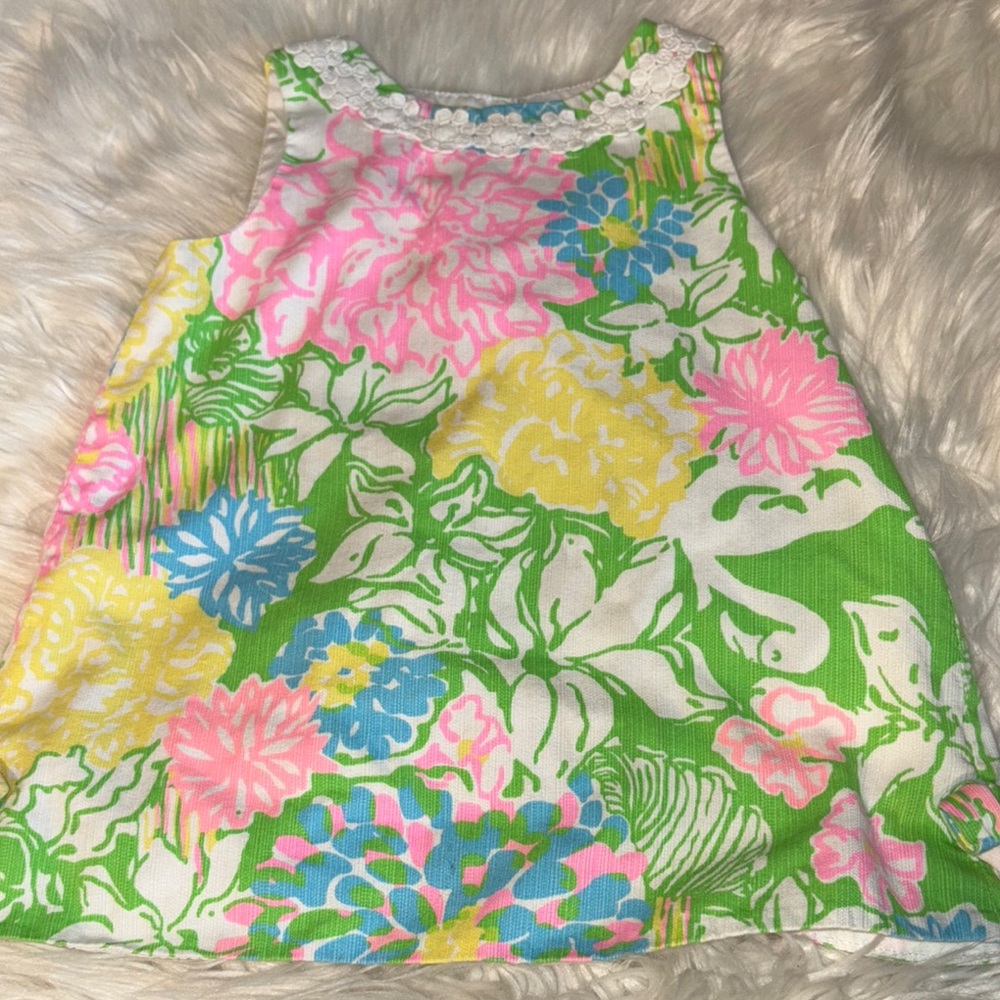 Lilly Pulitzer for Target Kids Floral Top - Green, Pink, Yellow, Blue